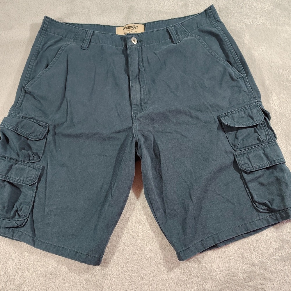 Wrangler Cargo Shorts Men 36/10 Black Hiking Outdoor Activity‎ Durable Work